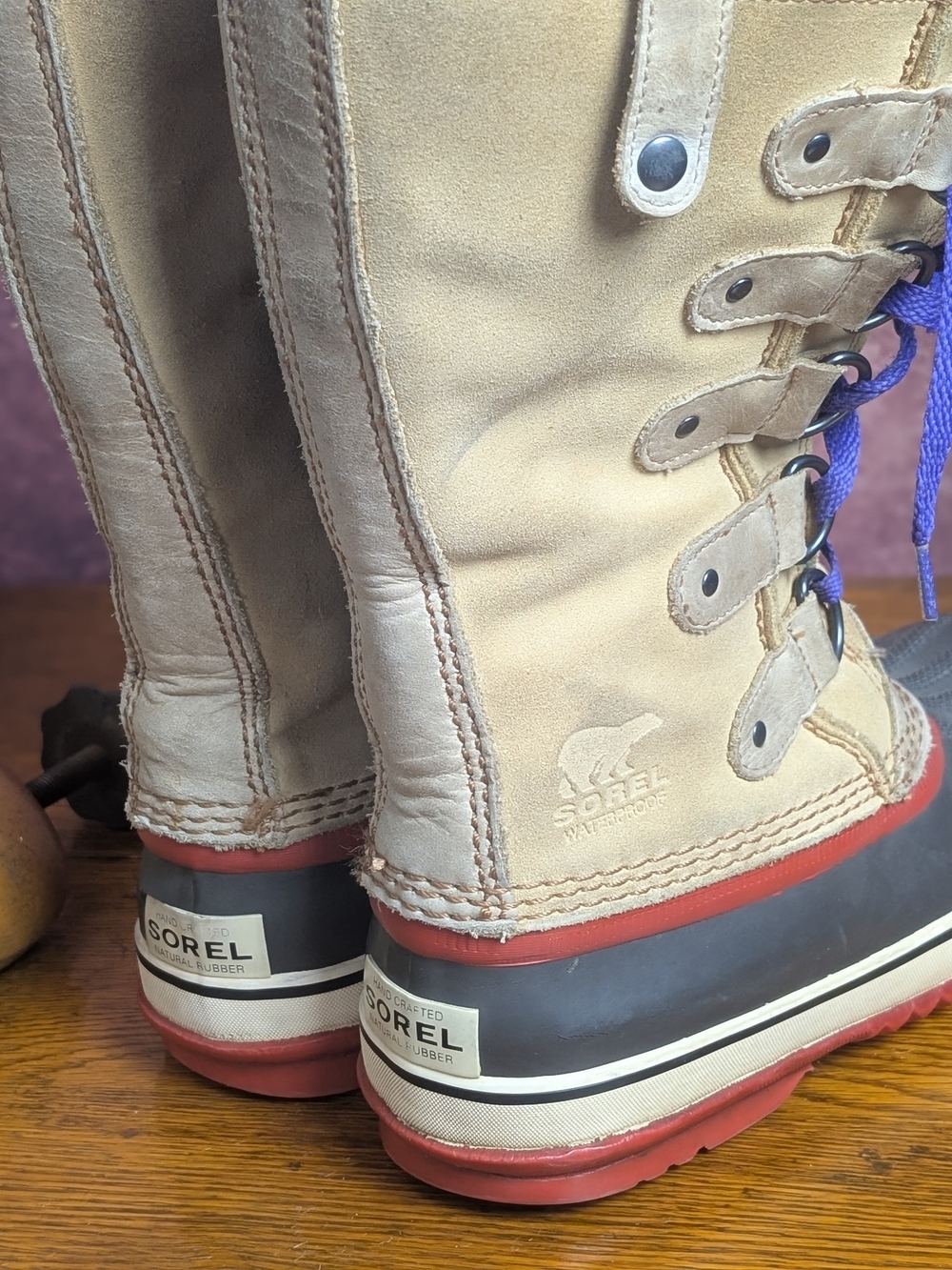 Sorel Joan of Arctic Waterproof Winter Snow Boots Tan Fur Women’s Size 6 - Picture 3 of 15